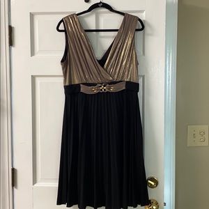 Bronze and black cocktail dress